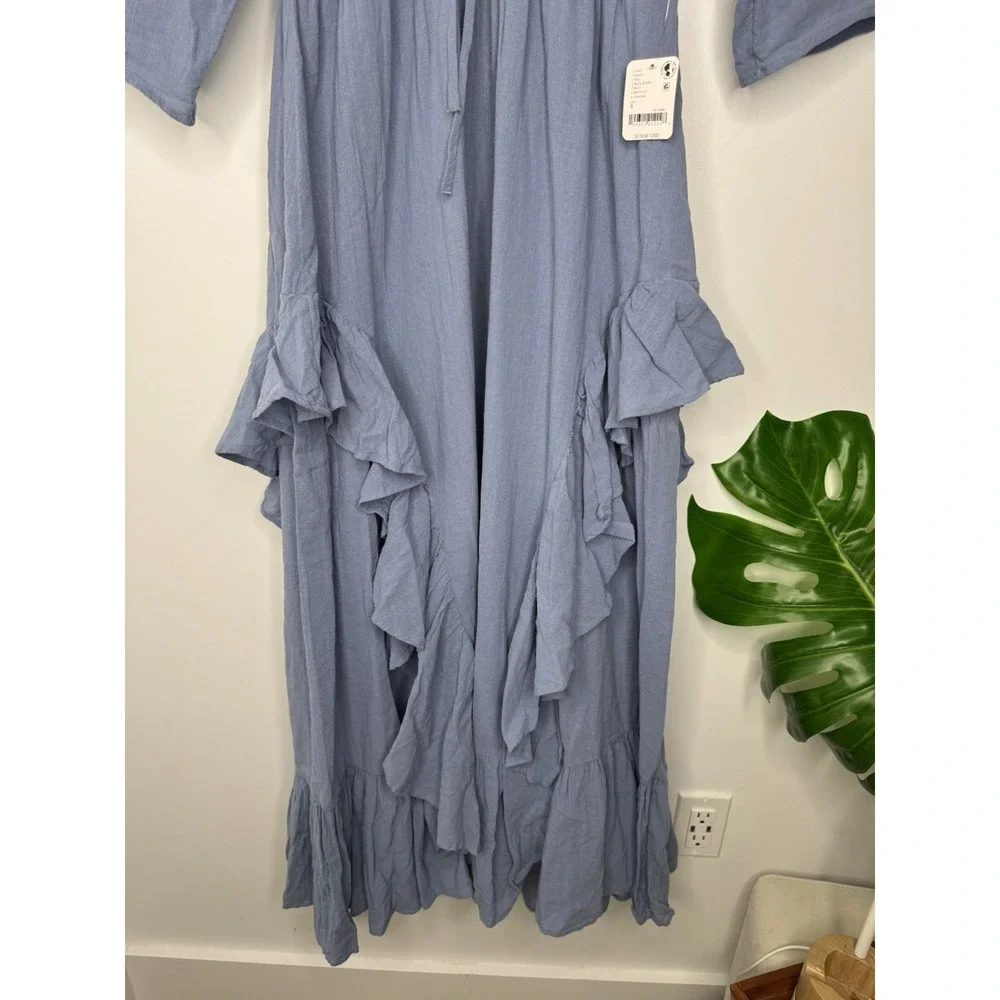 Free People Shore Chic Maxi Dress‎ Butterblue size S - Picture 8 of 11